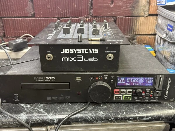 Used JB Systems Mix 3 USB and Audiophony MPU310 DJ set