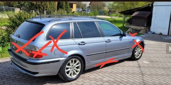 BMW 320d ja 325i E46 Touringi keredetailide, salongi osade ja elektroonika ülejäägid